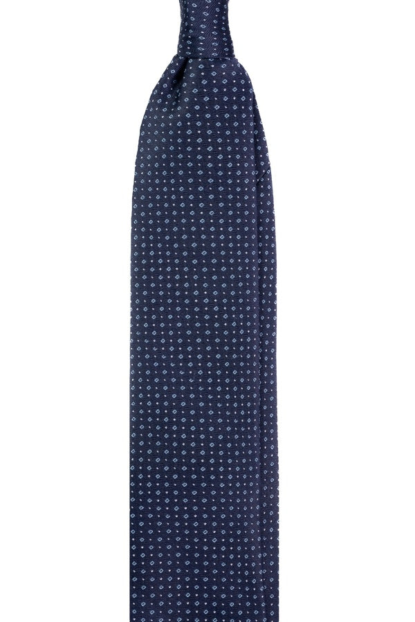 Navy Pinpoint Jacquard Tie