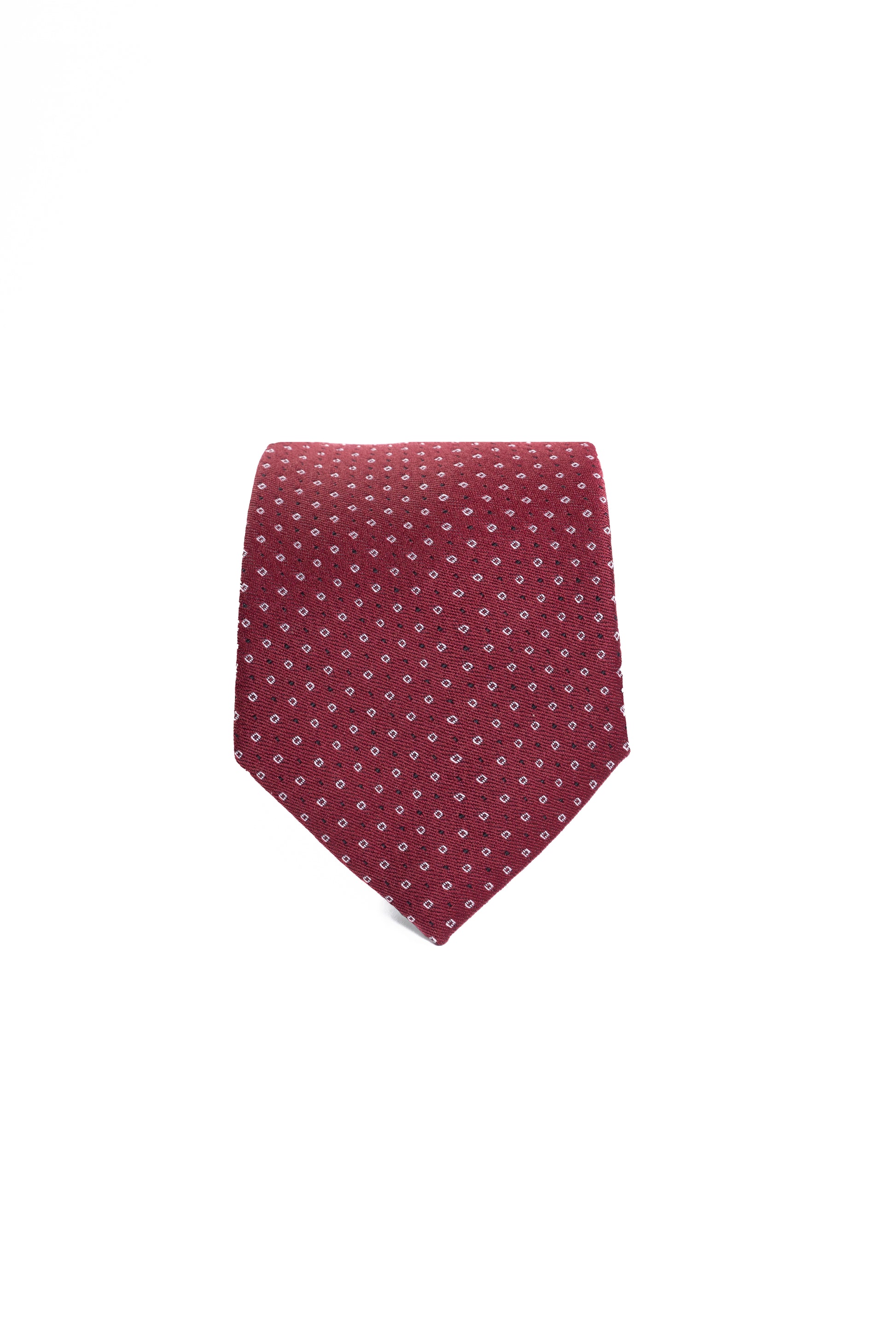 Burgundy Pinpoint Jacquard Tie