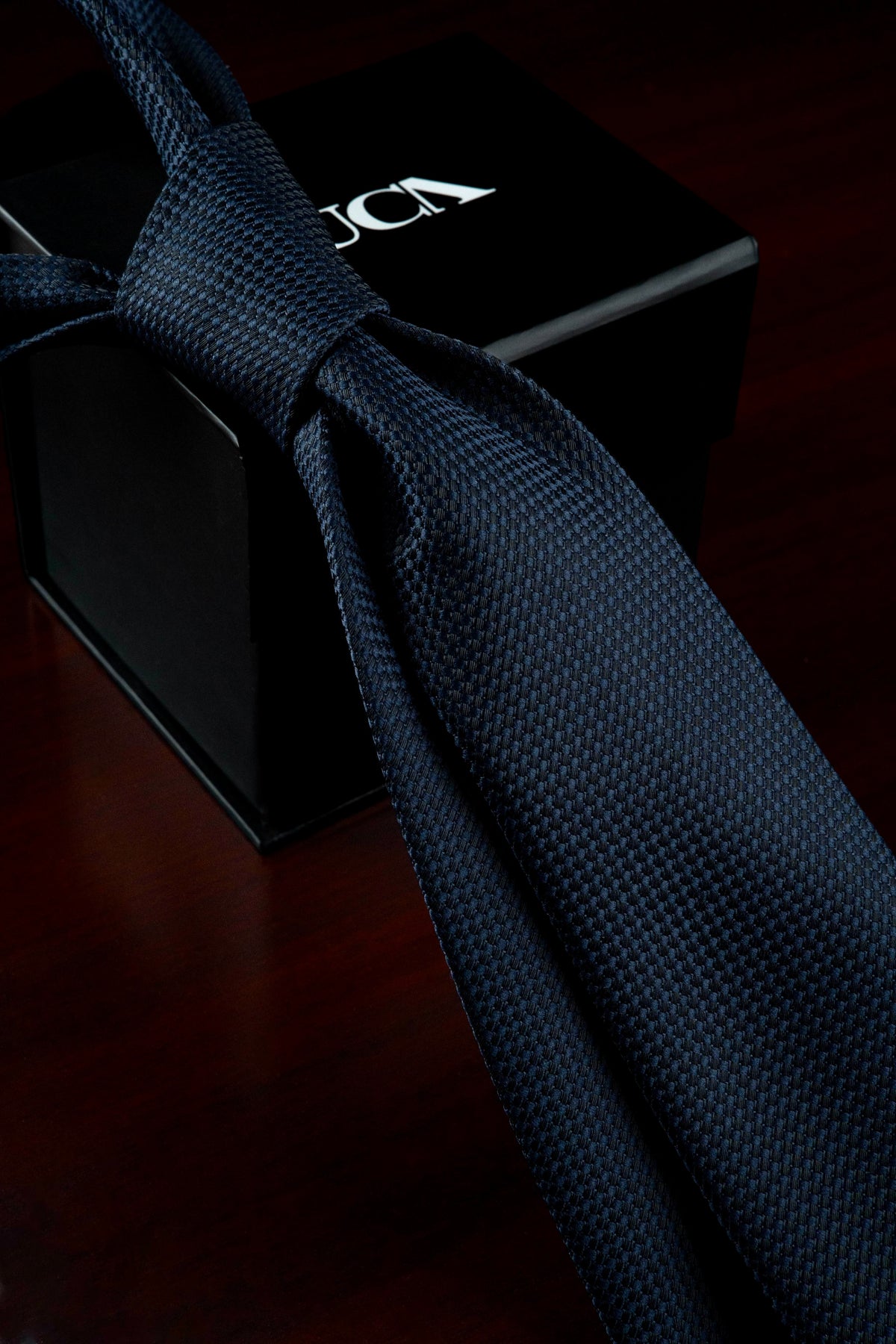 Navy Horizons Silk Jacquard Tie