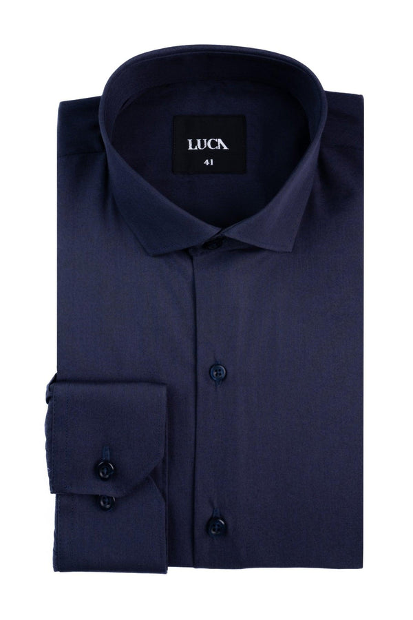 Navy 100% Egyptian Cotton - Smart fit Shirt