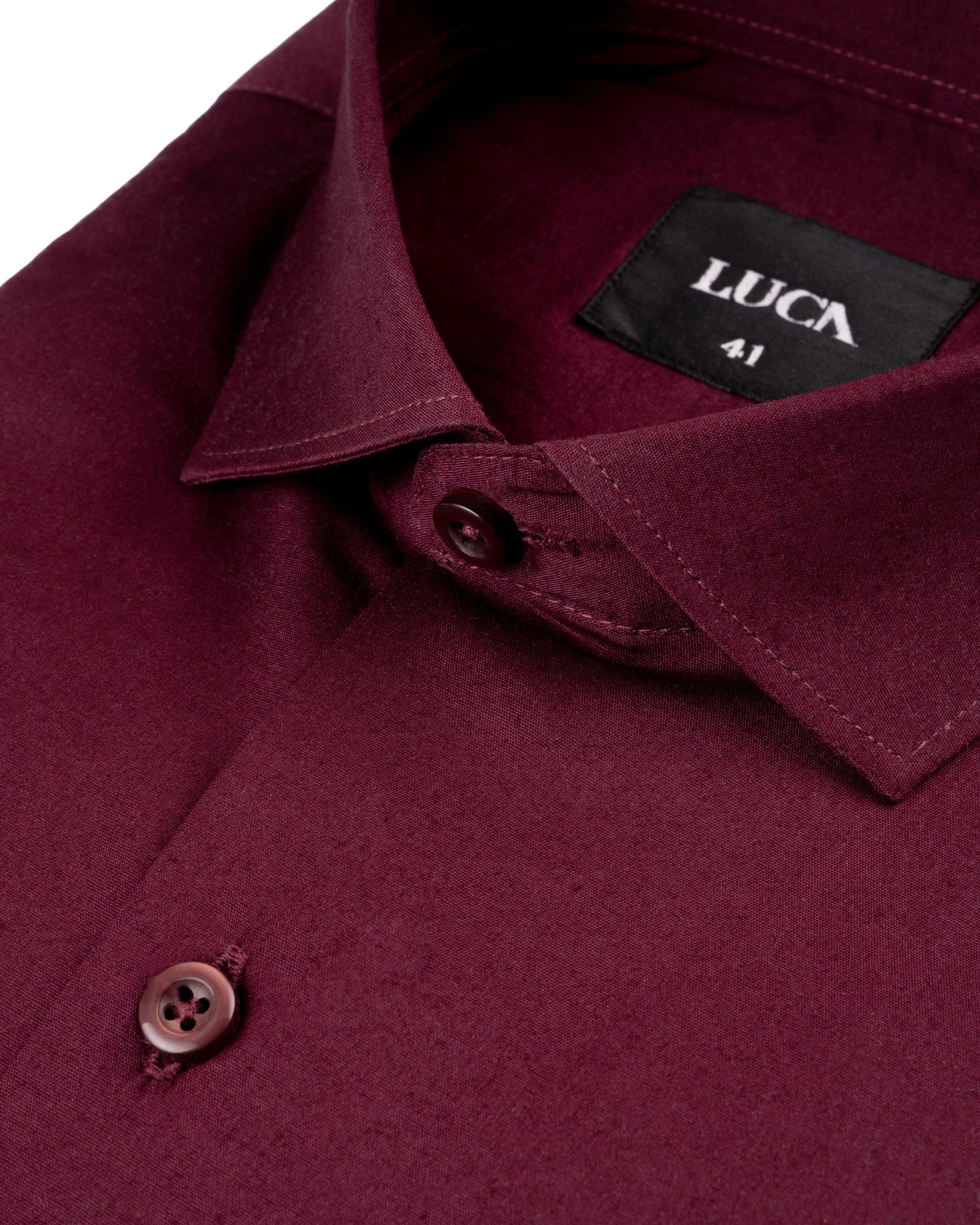 Burgundy Dynamic Egyptian Cotton - Smart fit Shirt