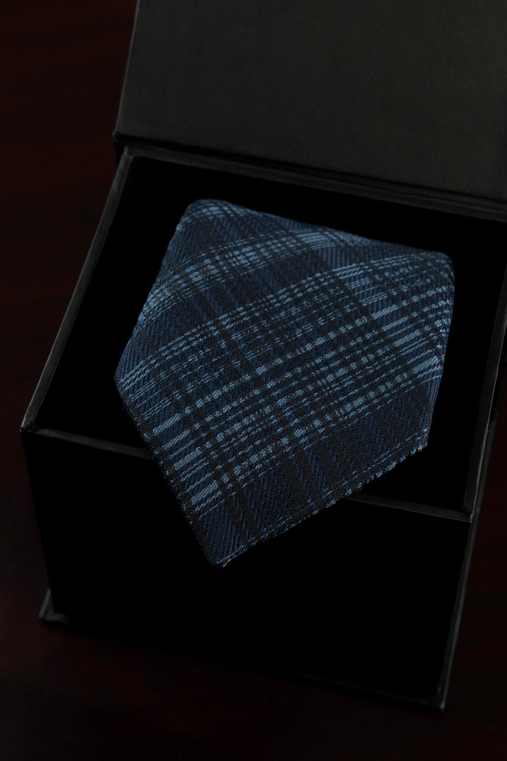Textured Midnight Silk Jacquard Tie