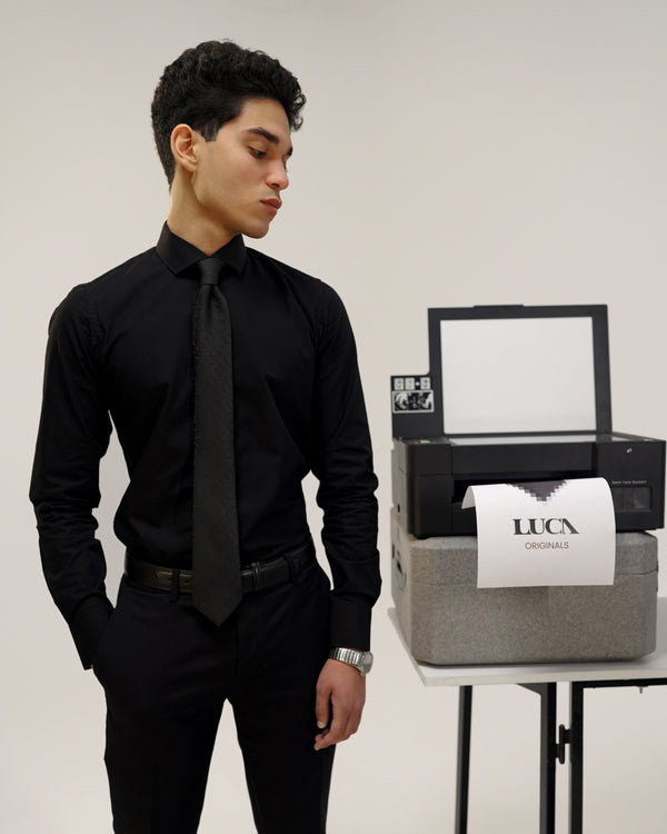 Black 100% Egyptian Cotton - Smart fit Shirt