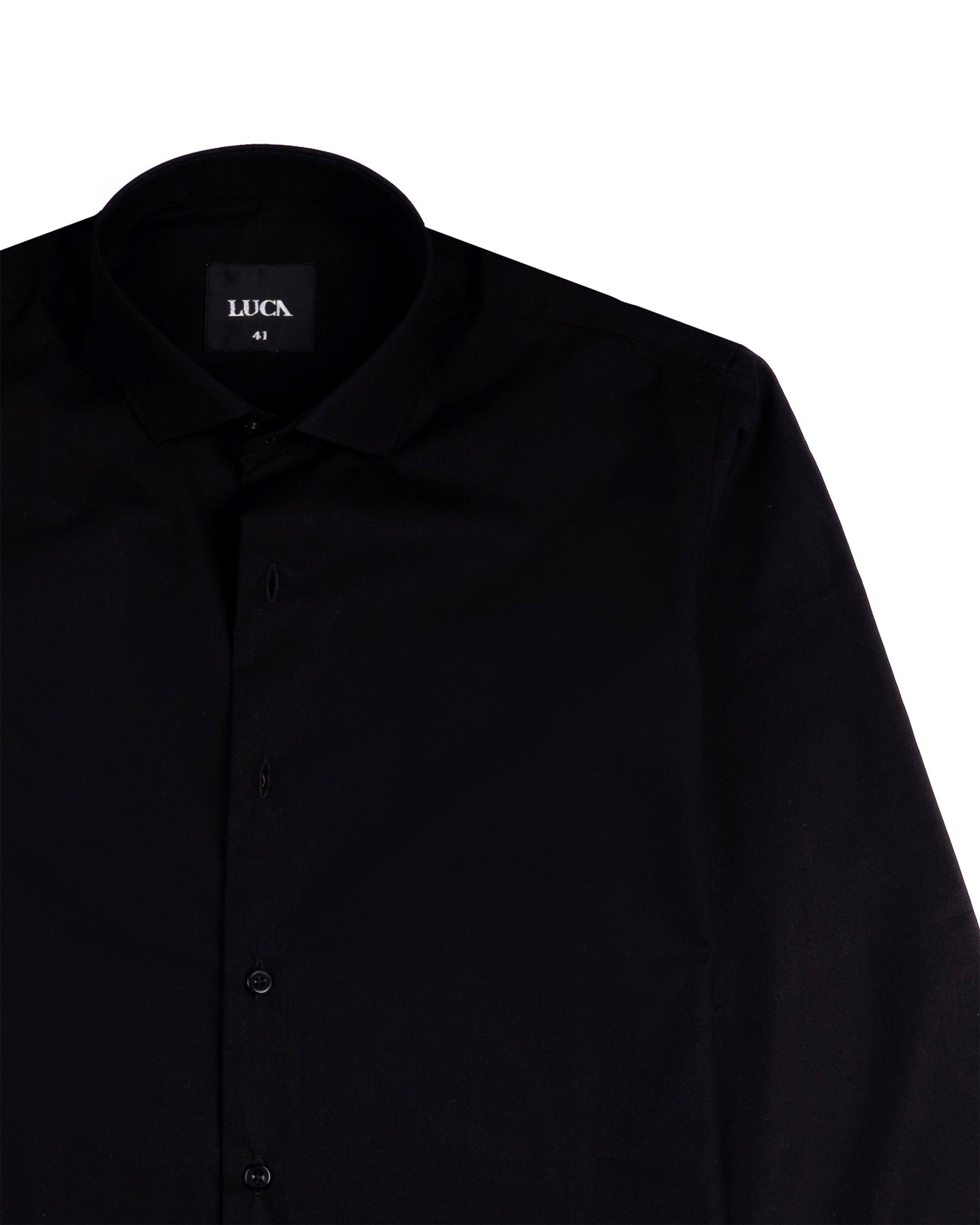 Black 100% Egyptian Cotton - Smart fit Shirt