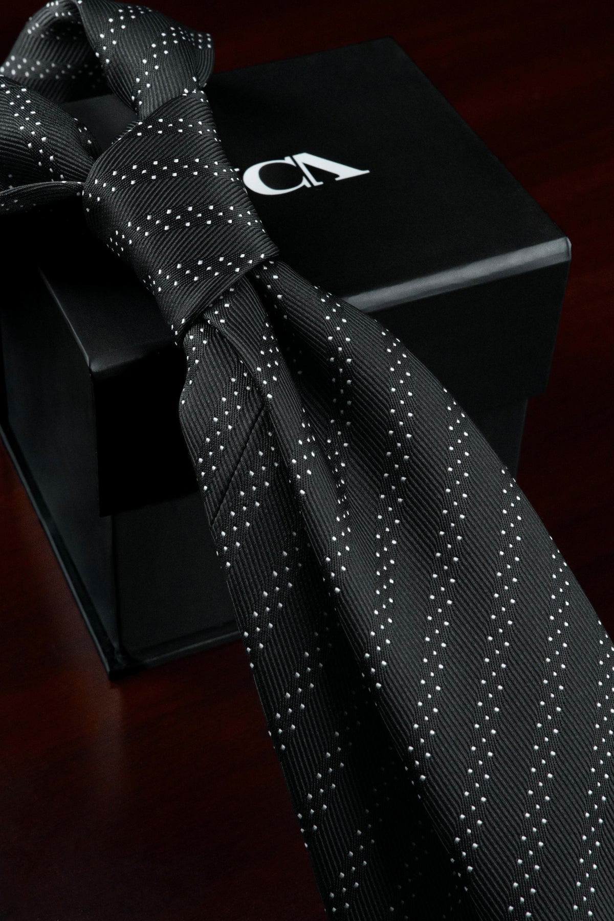 Black Point Silk Jacquard Tie