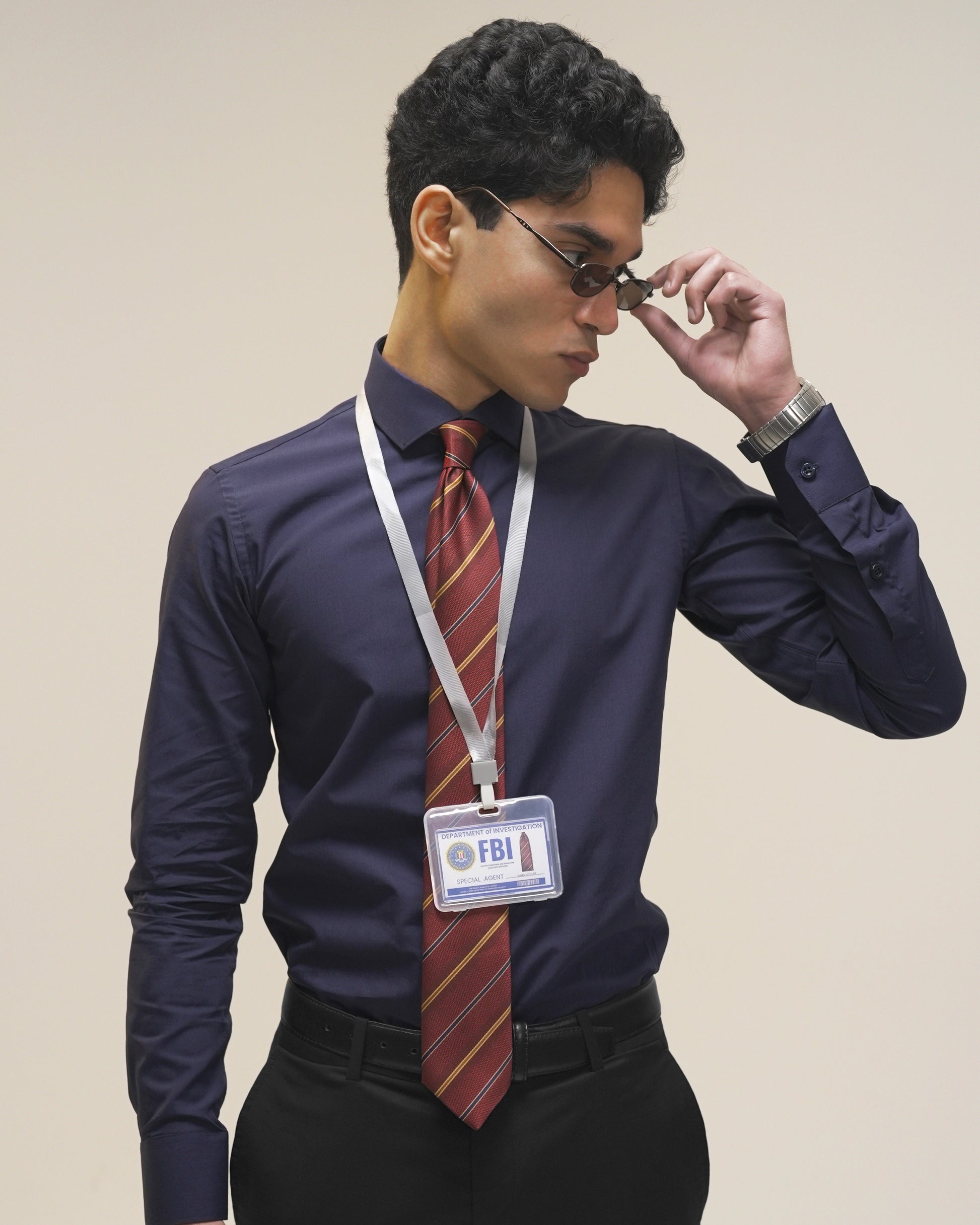 Navy 100% Egyptian Cotton - Smart fit Shirt