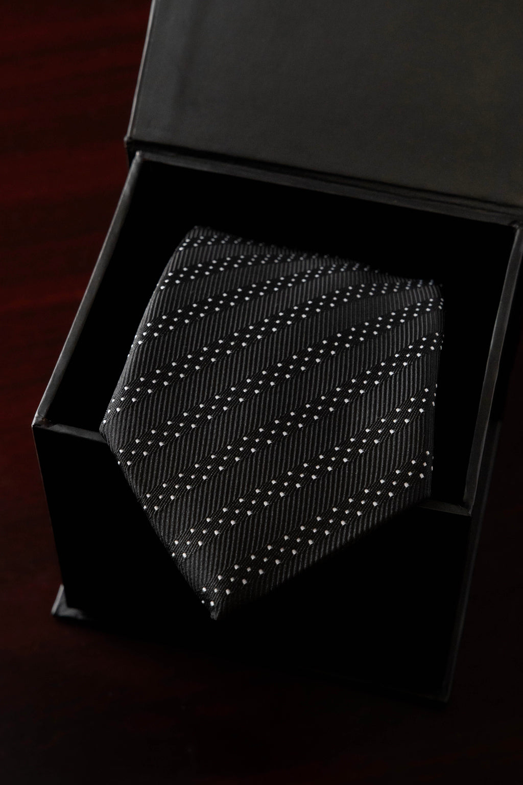 Black Point Silk Jacquard Tie