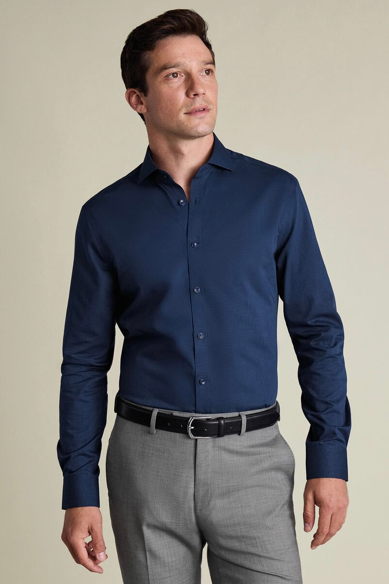 Navy 100% Egyptian Cotton - Smart fit Shirt
