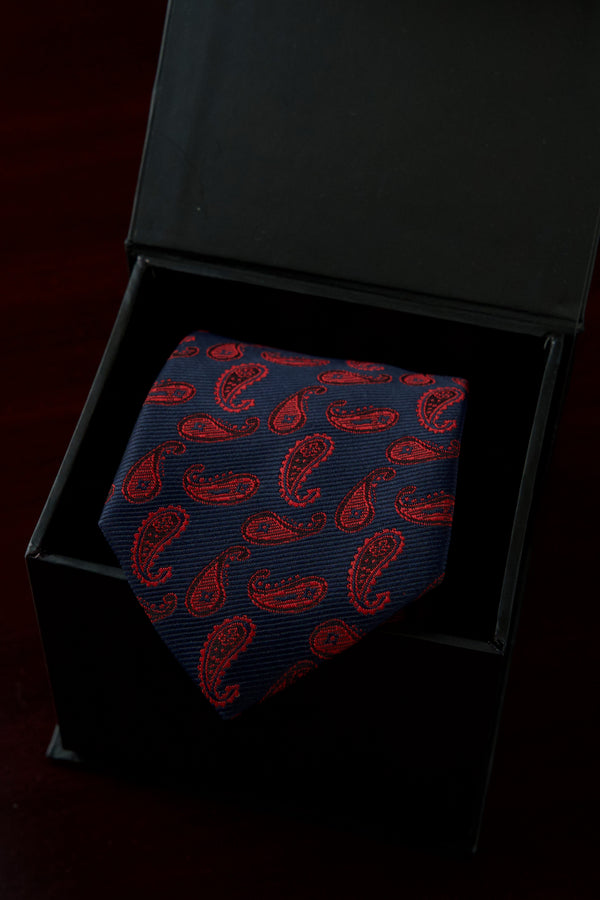 Burgundy Paisley Jacquard Tie