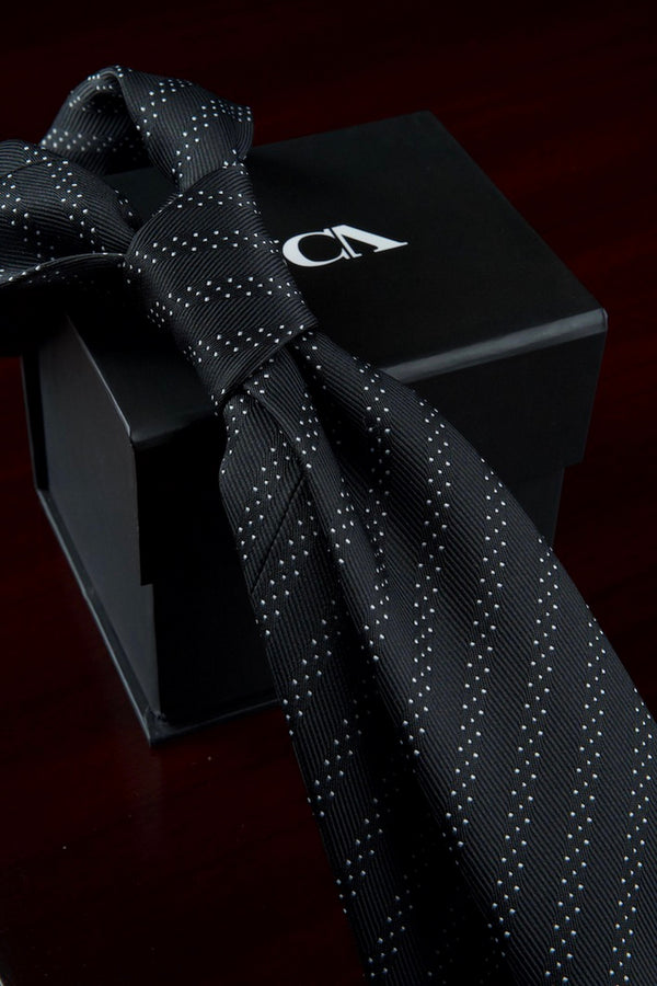 Black Point Jacquard Tie