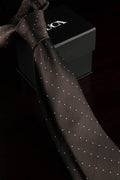 Cocoa Snow Silk Jacquard Tie