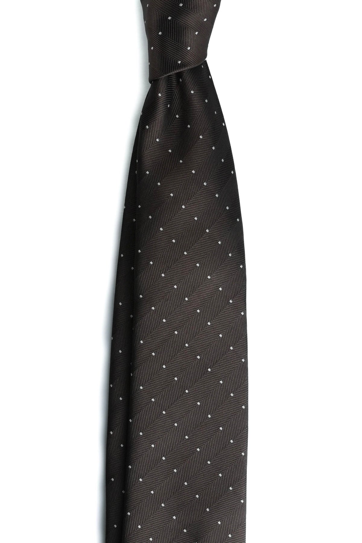 Cocoa Snow Silk Jacquard Tie