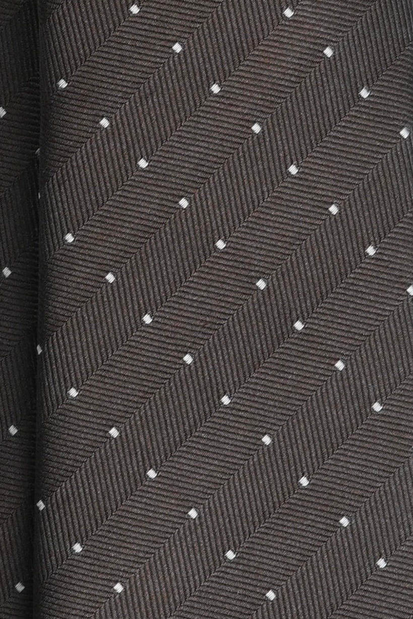 Cocoa Snow Silk Jacquard Tie