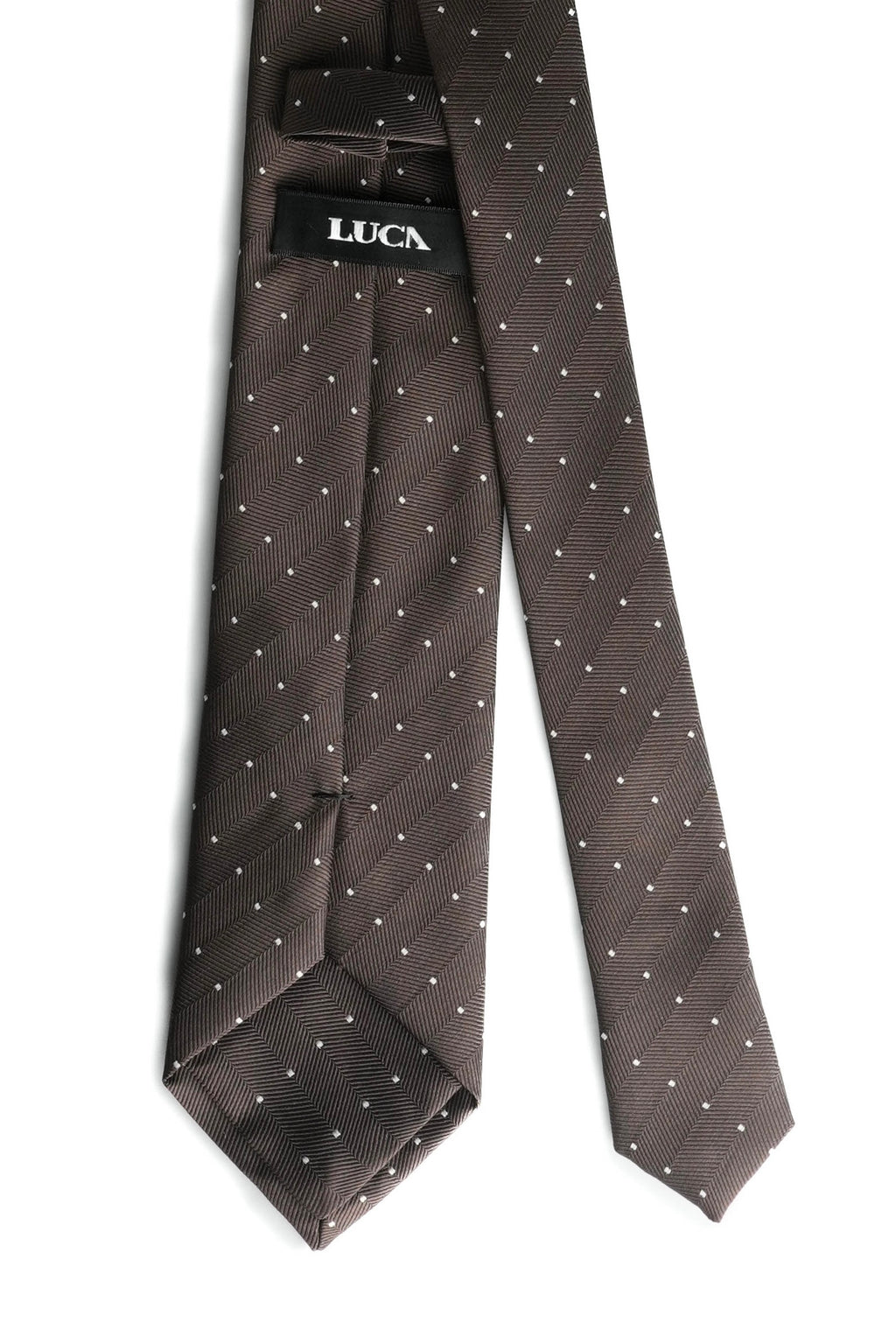 Cocoa Snow Silk Jacquard Tie