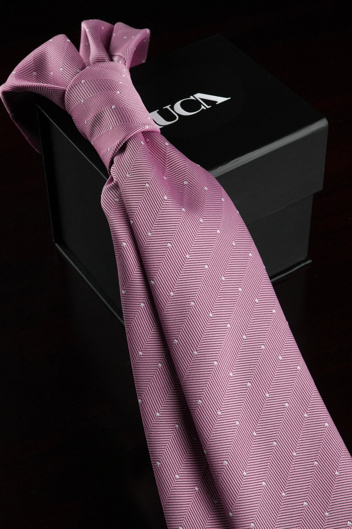 Pink Snow Silk Jacquard Tie