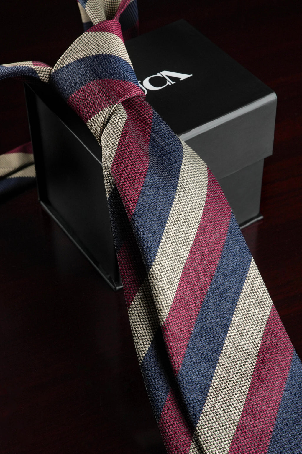 Midnight Wine Silk Jacquard Tie