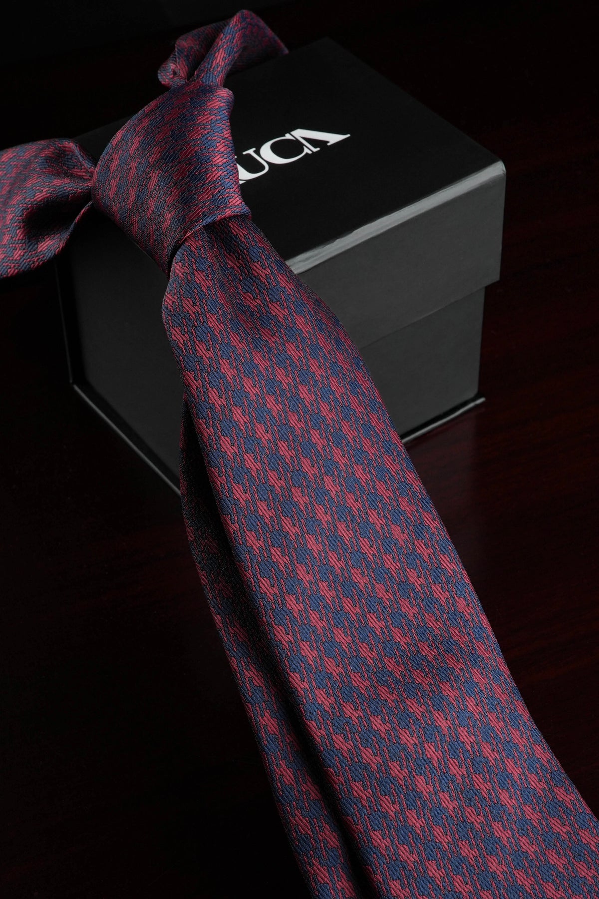 Burgundy Muse Silk Jacquard Tie