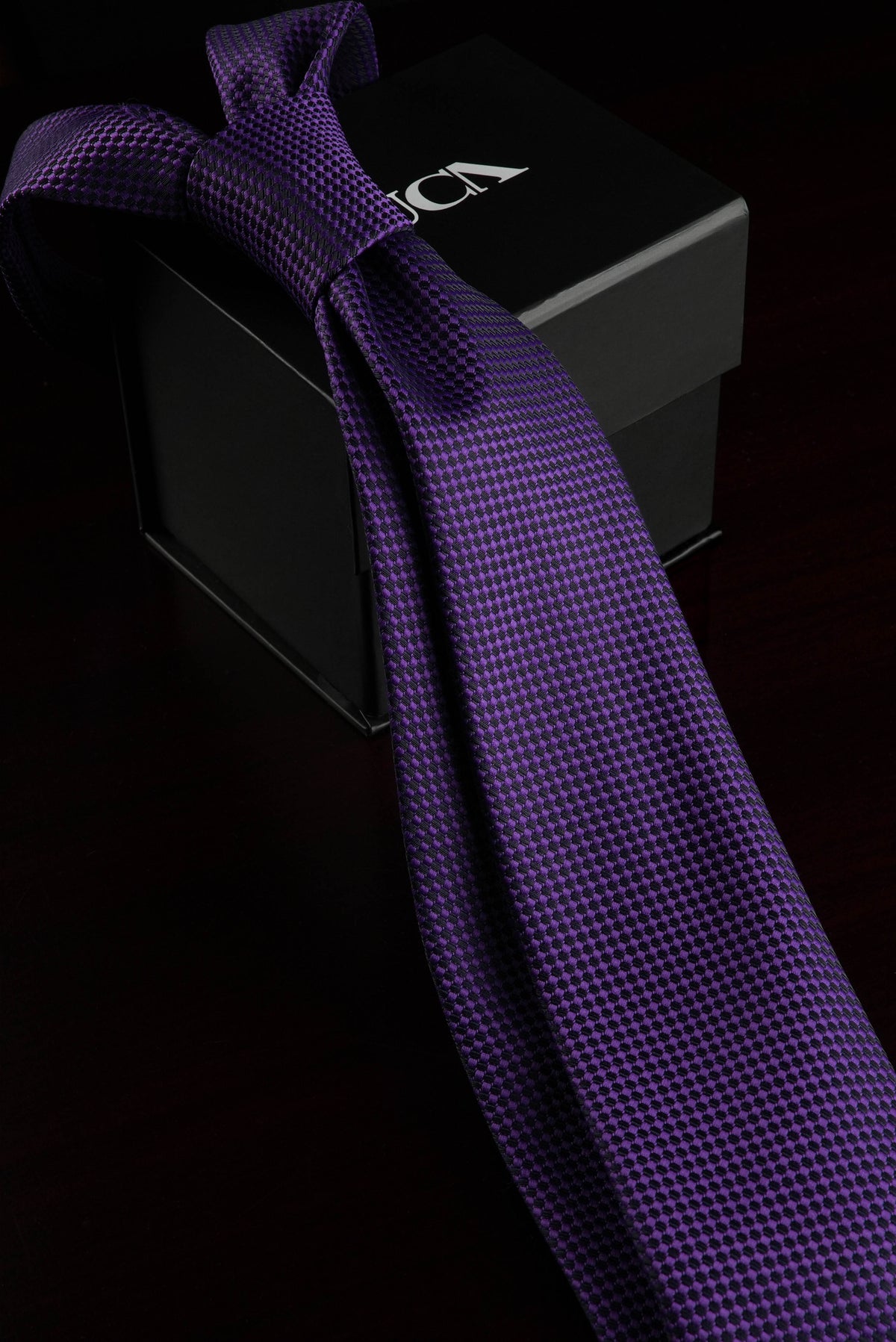 Executive Violet Silk Jacquard Tie
