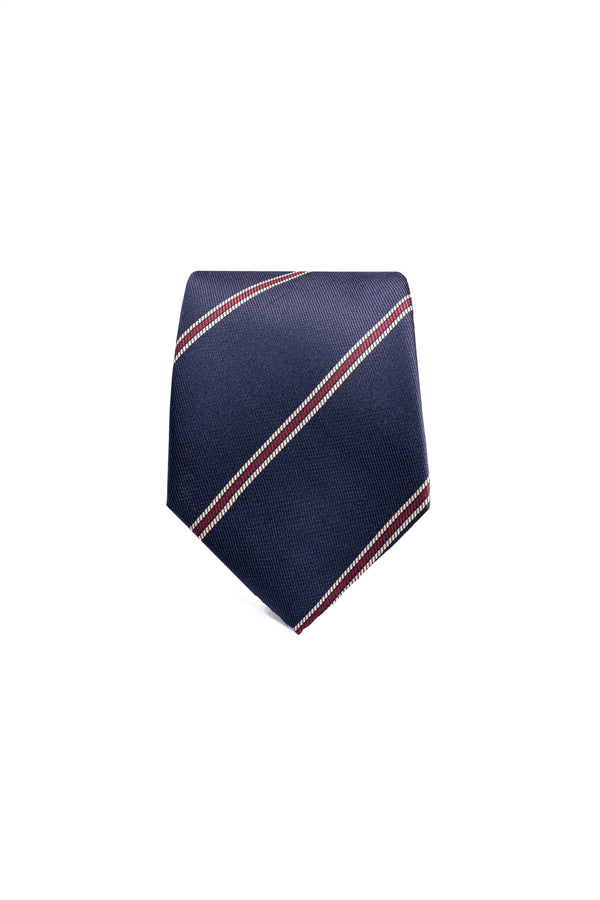 Burgundy Glow on Navy Jacquard Tie