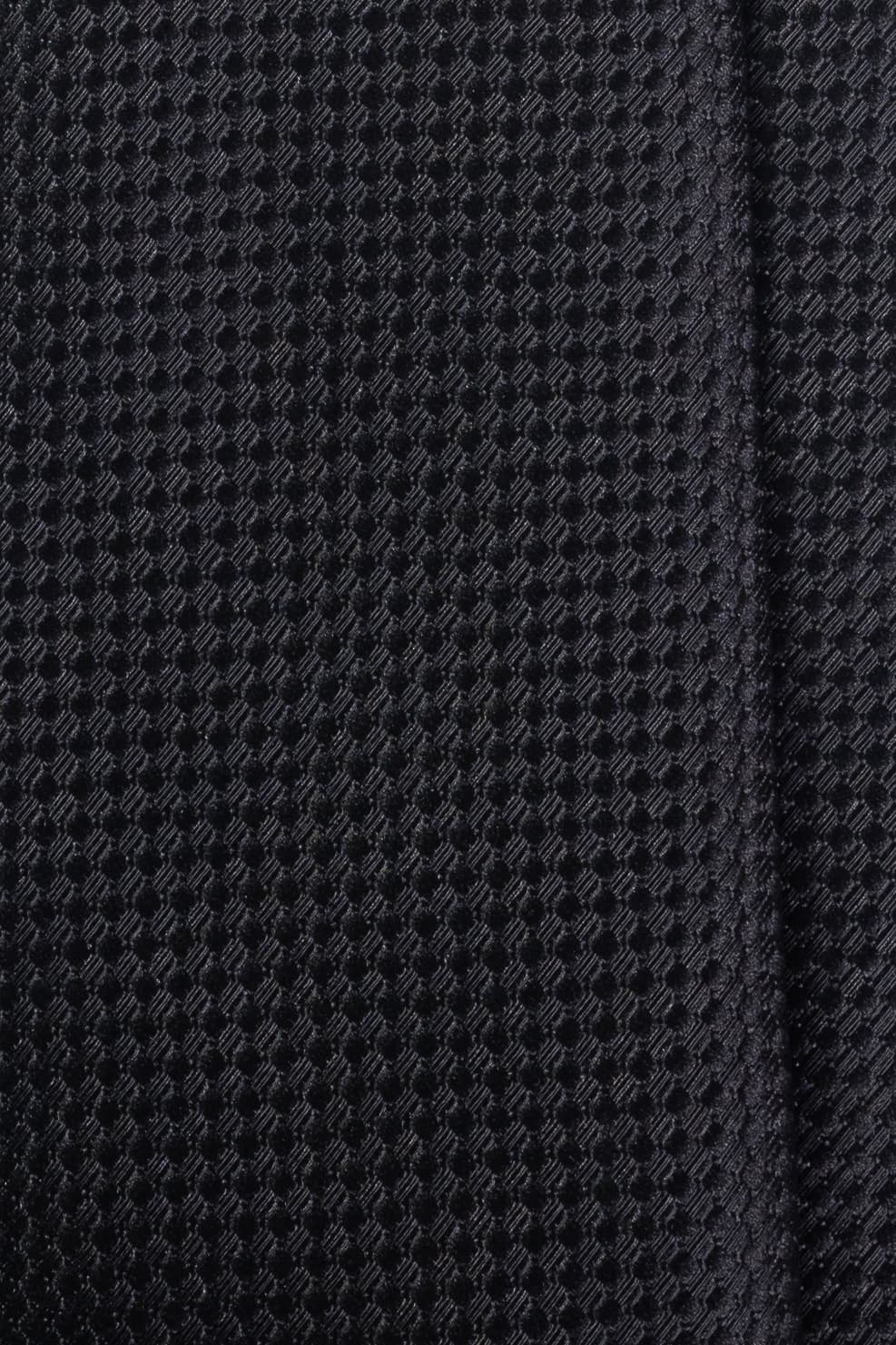 Pure Black Statement Jacquard Tie