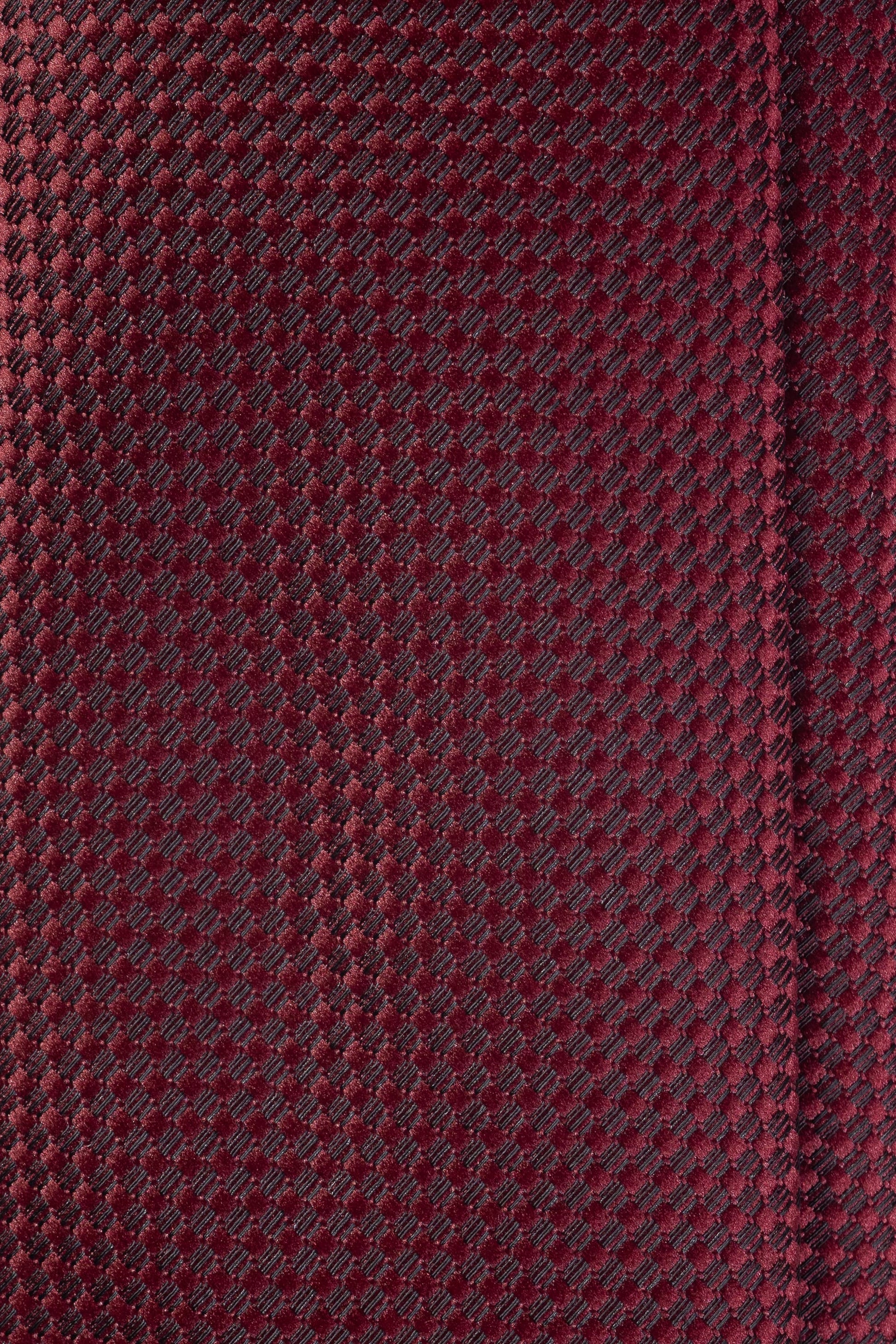 Burgundy Bloom Jacquard Tie