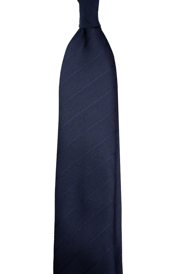 Navy Lines Silk Jacquard Tie