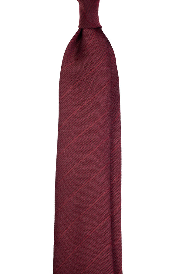 Burgundy Lines Silk Jacquard Tie