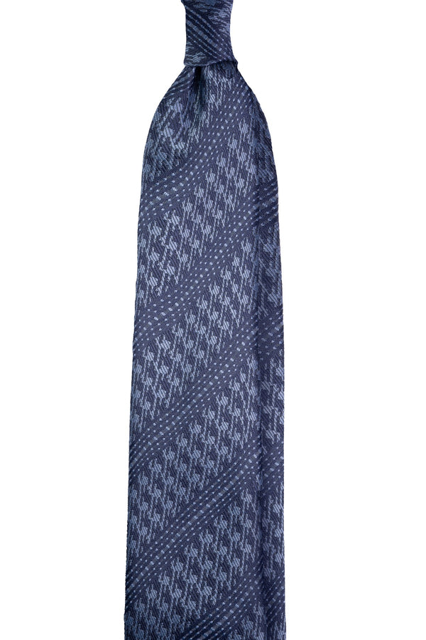 Indigo Glow Striped Jacquard Tie