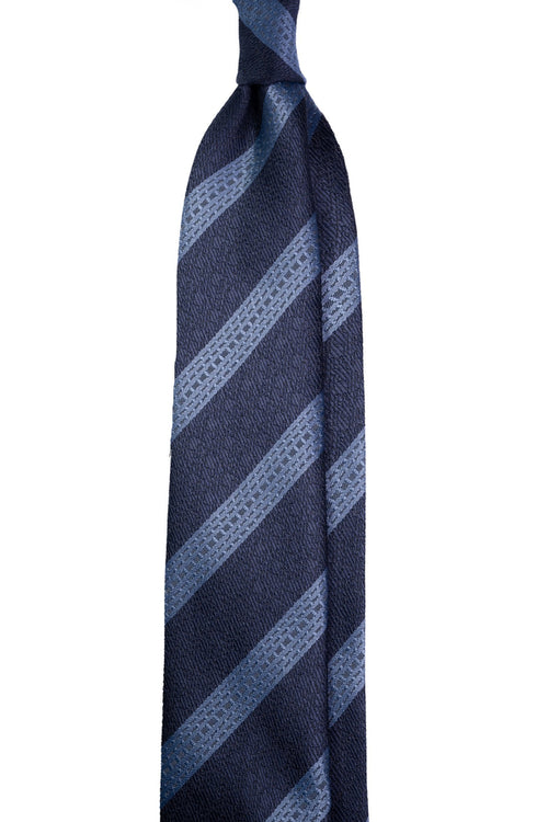 Midnight Striped Jacquard Tie