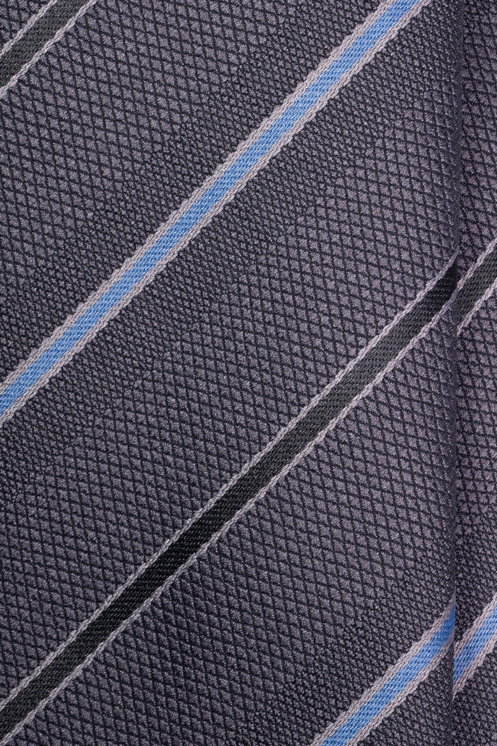 Ocean Grey Striped Jacquard Tie