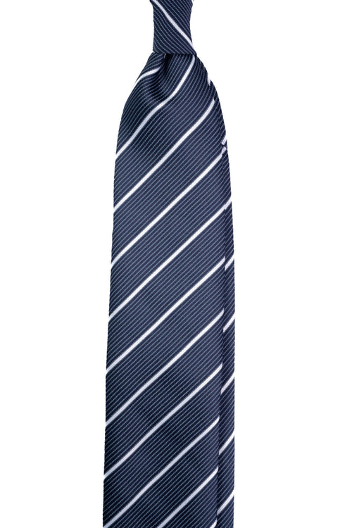 Sky & Snow Striped Jacquard Tie