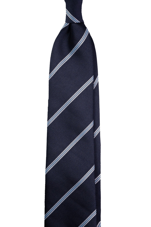 Midnight & Sky Striped Jacquard Tie