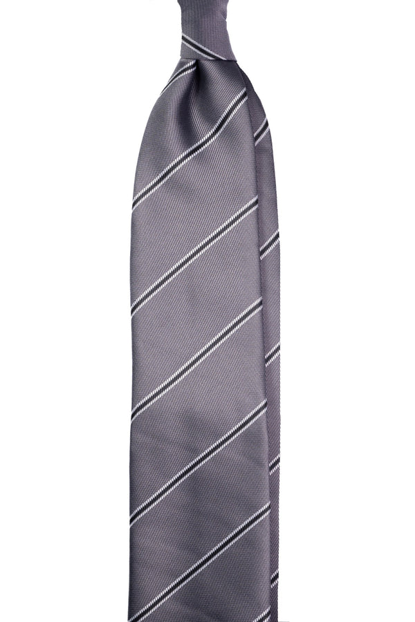 Graphite Shadow Striped Jacquard Tie