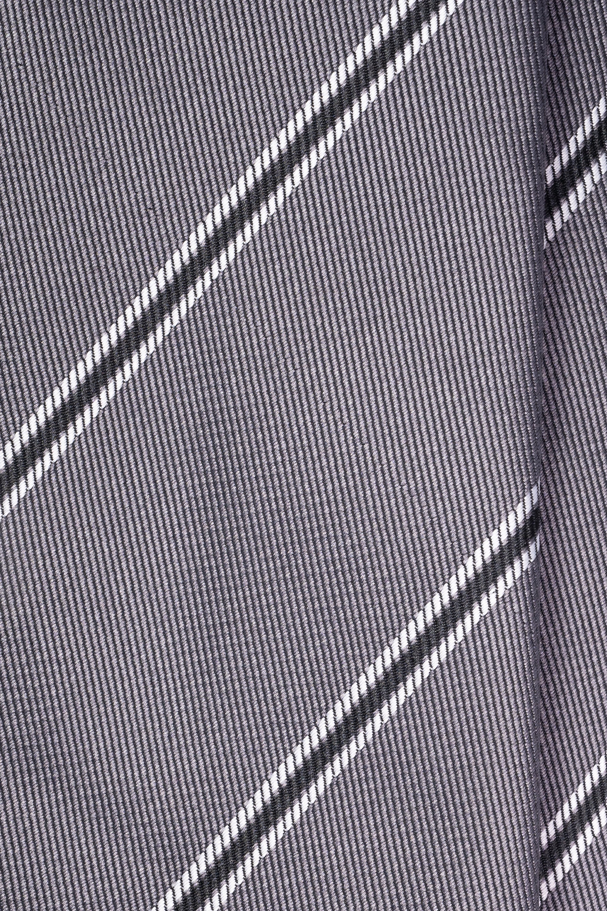 Graphite Shadow Striped Jacquard Tie