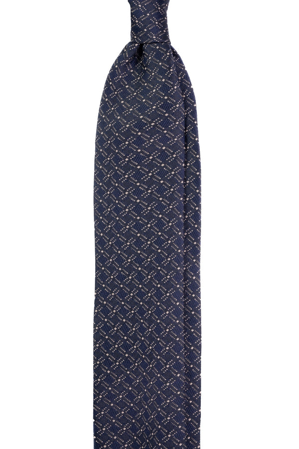 Sunlit Navy Jacquard Tie