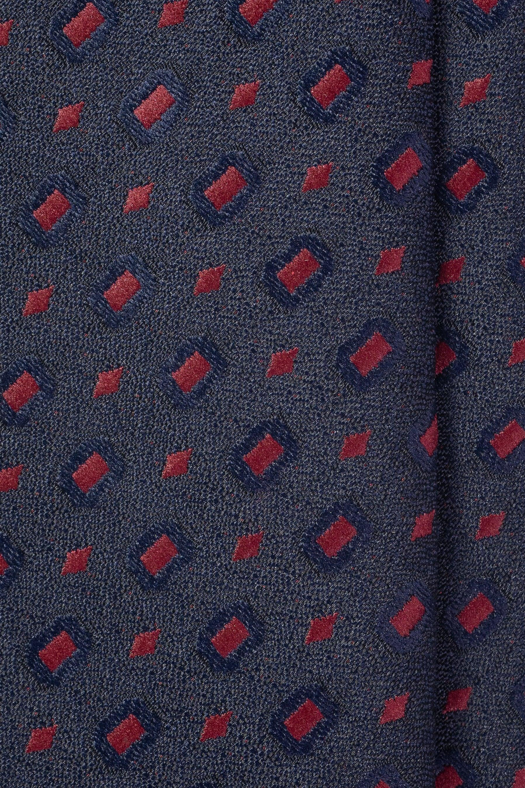 Garnet Glow on Navy Jacquard Tie