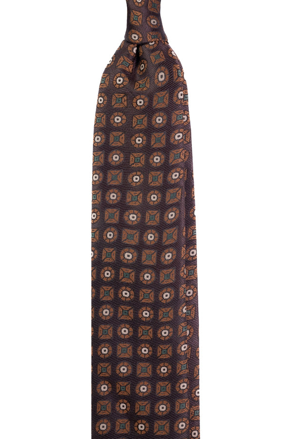Emerald Brown Jacquard Tie
