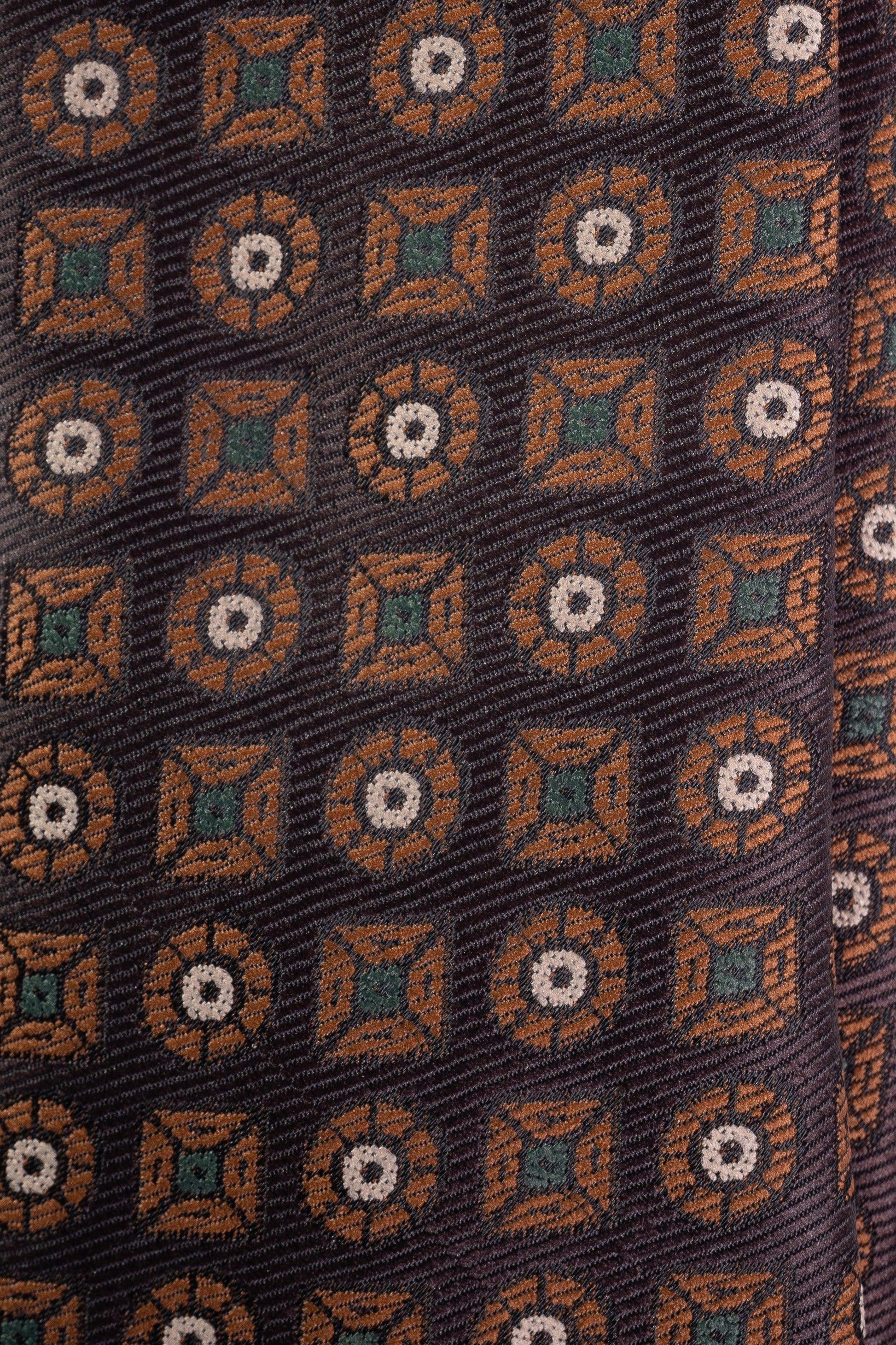 Emerald Brown Jacquard Tie