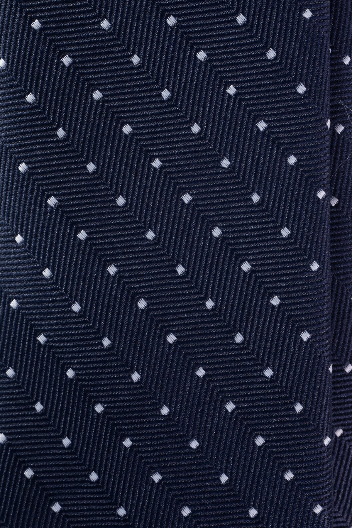 Starry Navy Silk Jacquard Tie