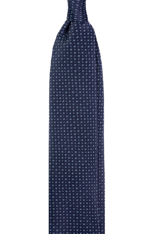 Navy Pinpoint Jacquard Tie