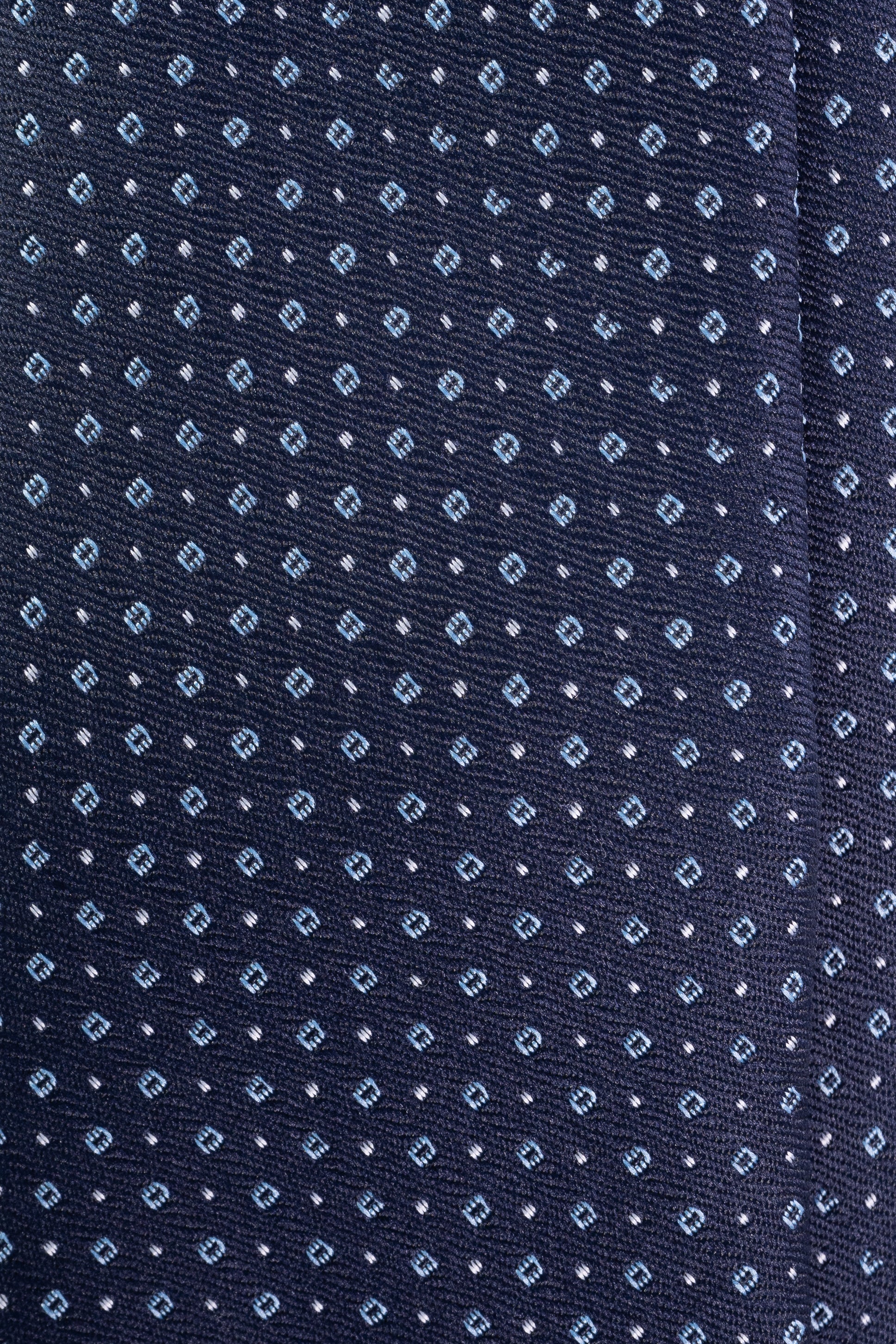 Navy Pinpoint Jacquard Tie