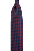 Navy Patterned Jacquard Tie