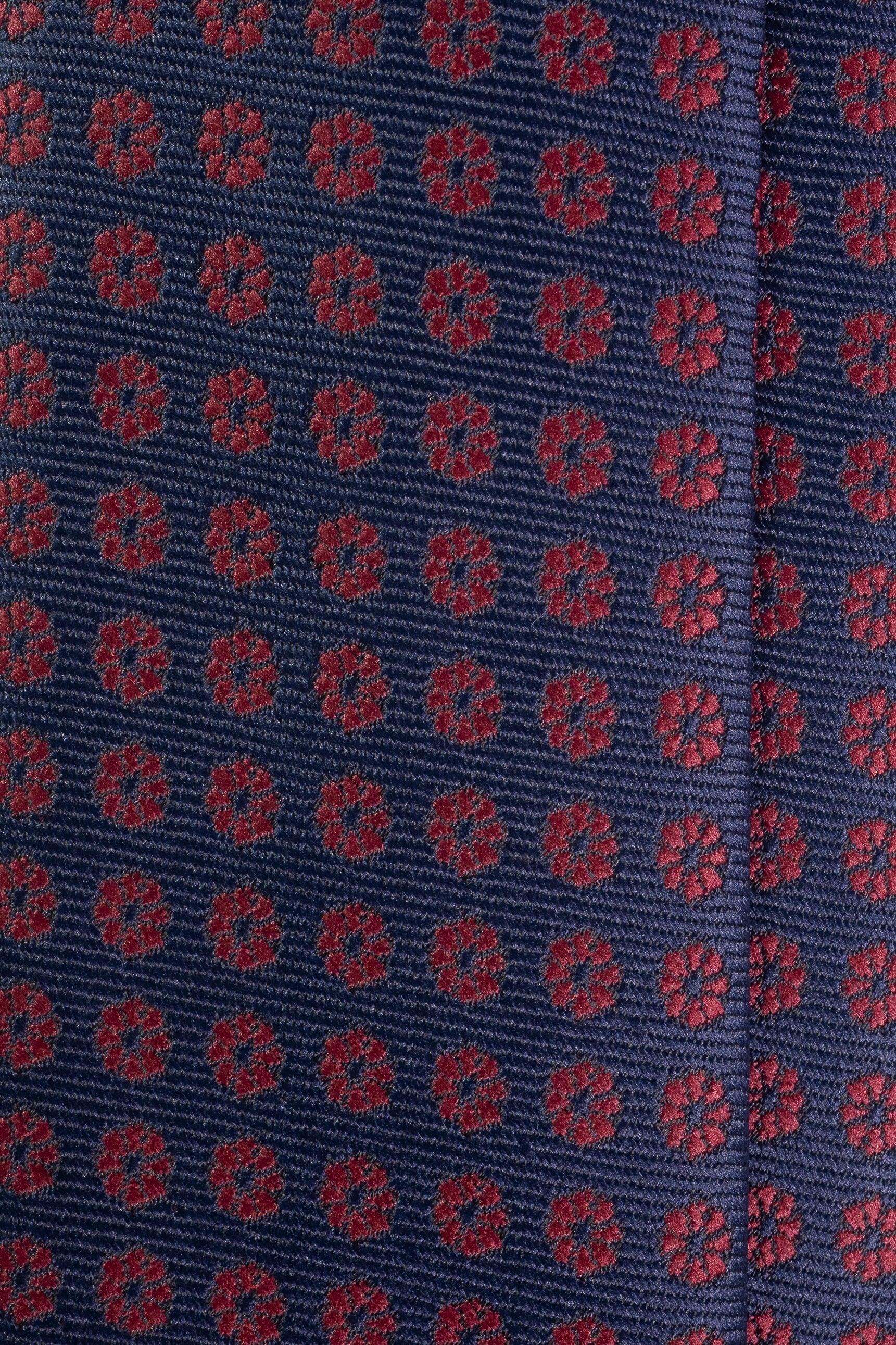 Navy Patterned Jacquard Tie