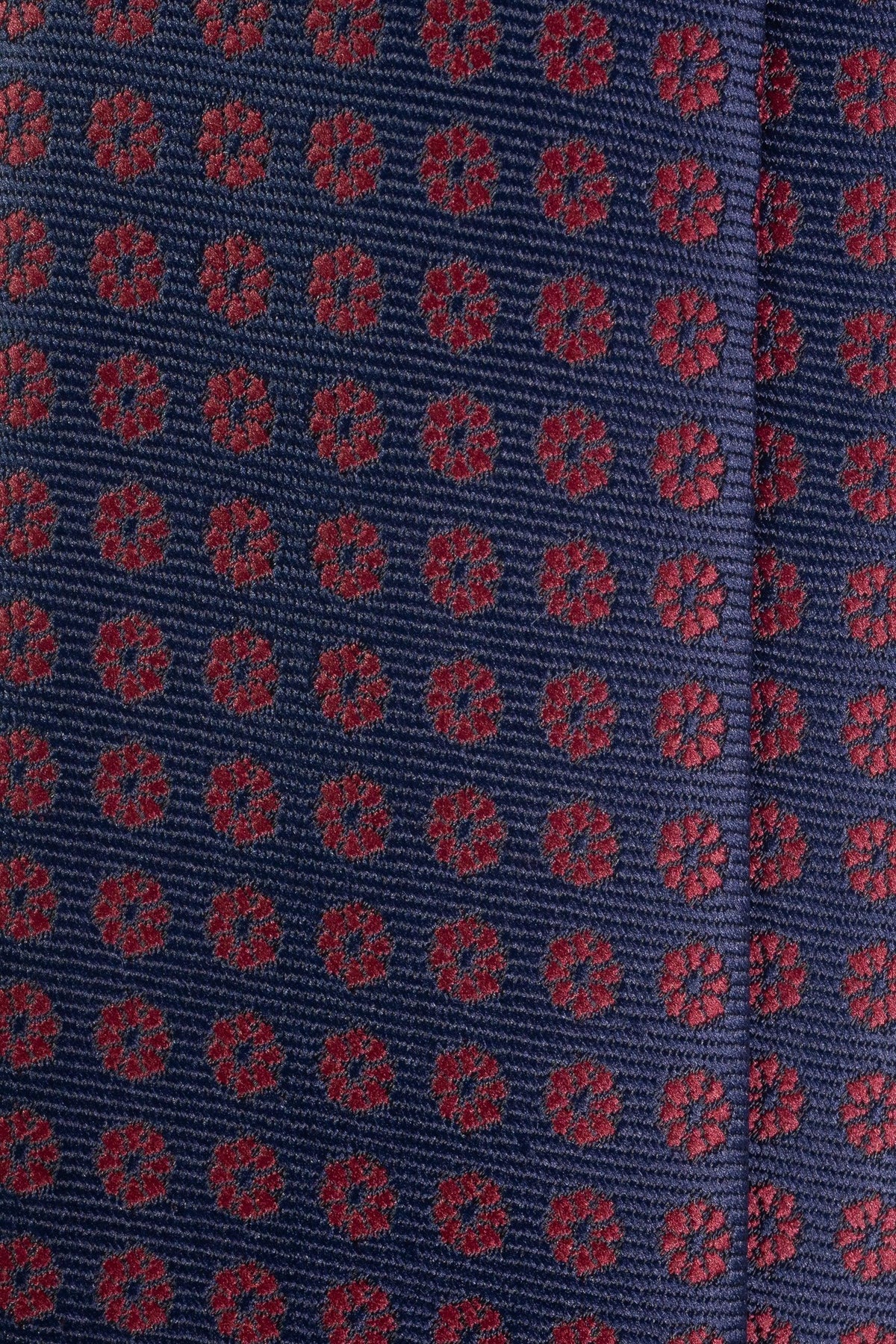 Navy Patterned Jacquard Tie