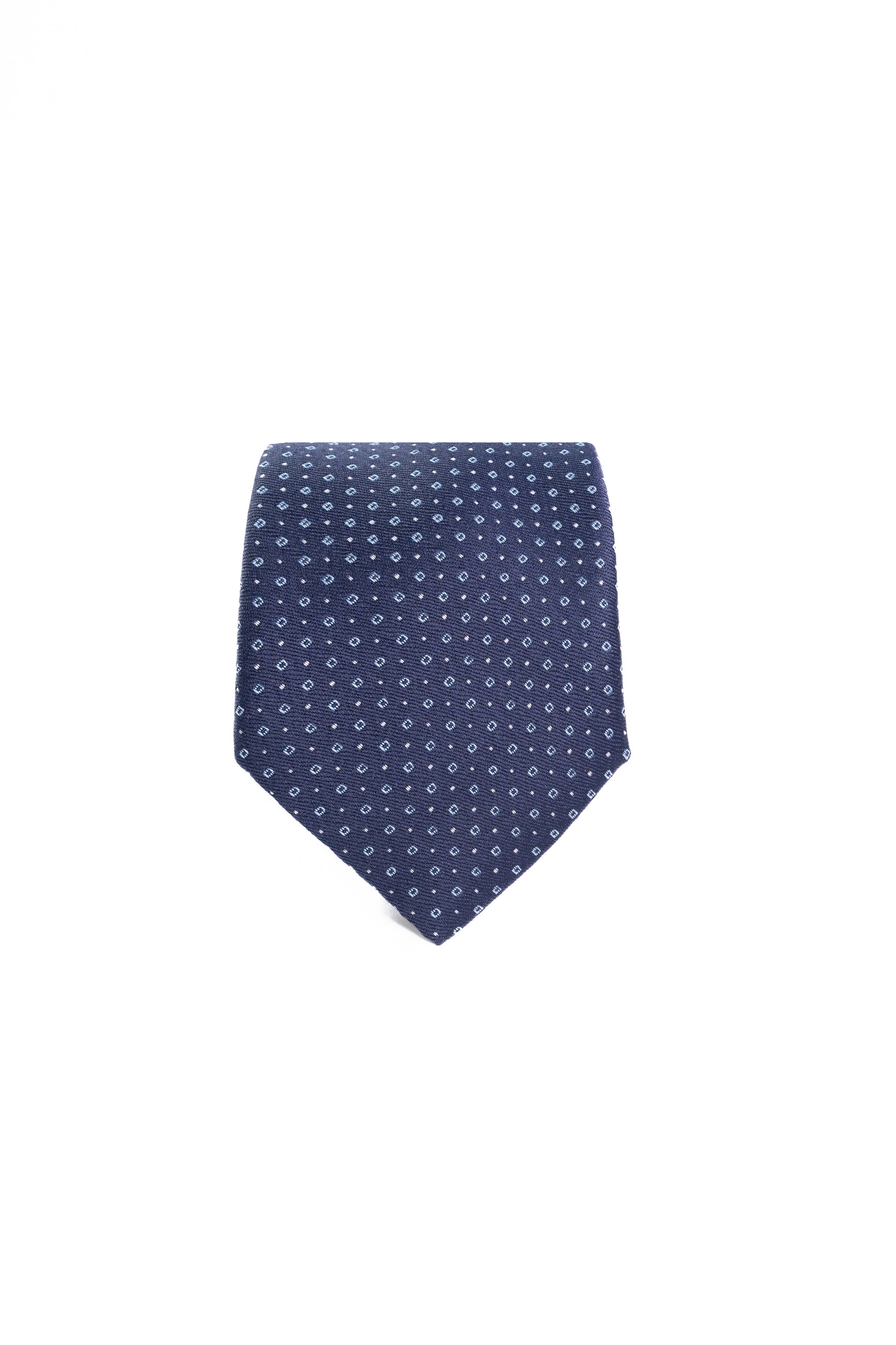 Navy Pinpoint Jacquard Tie