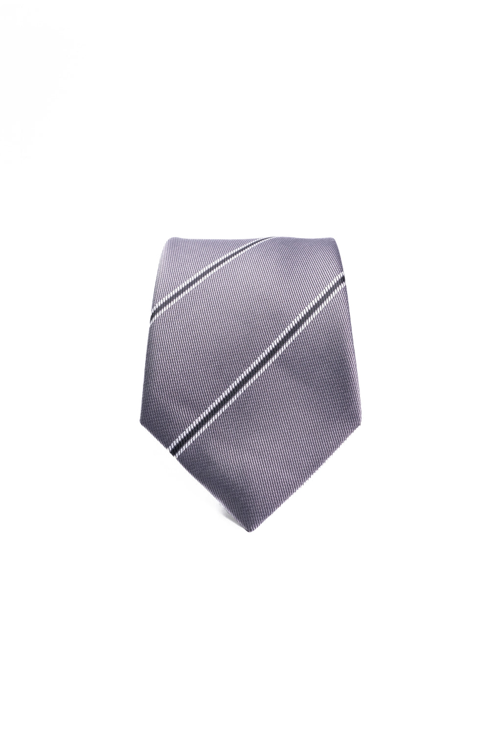 Graphite Shadow Striped Jacquard Tie