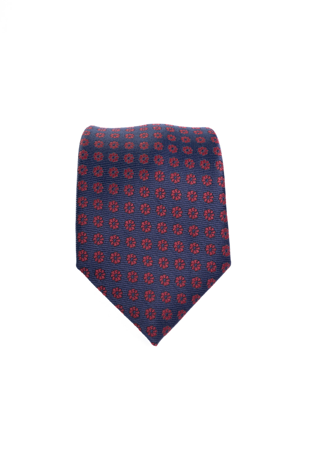Navy Patterned Jacquard Tie