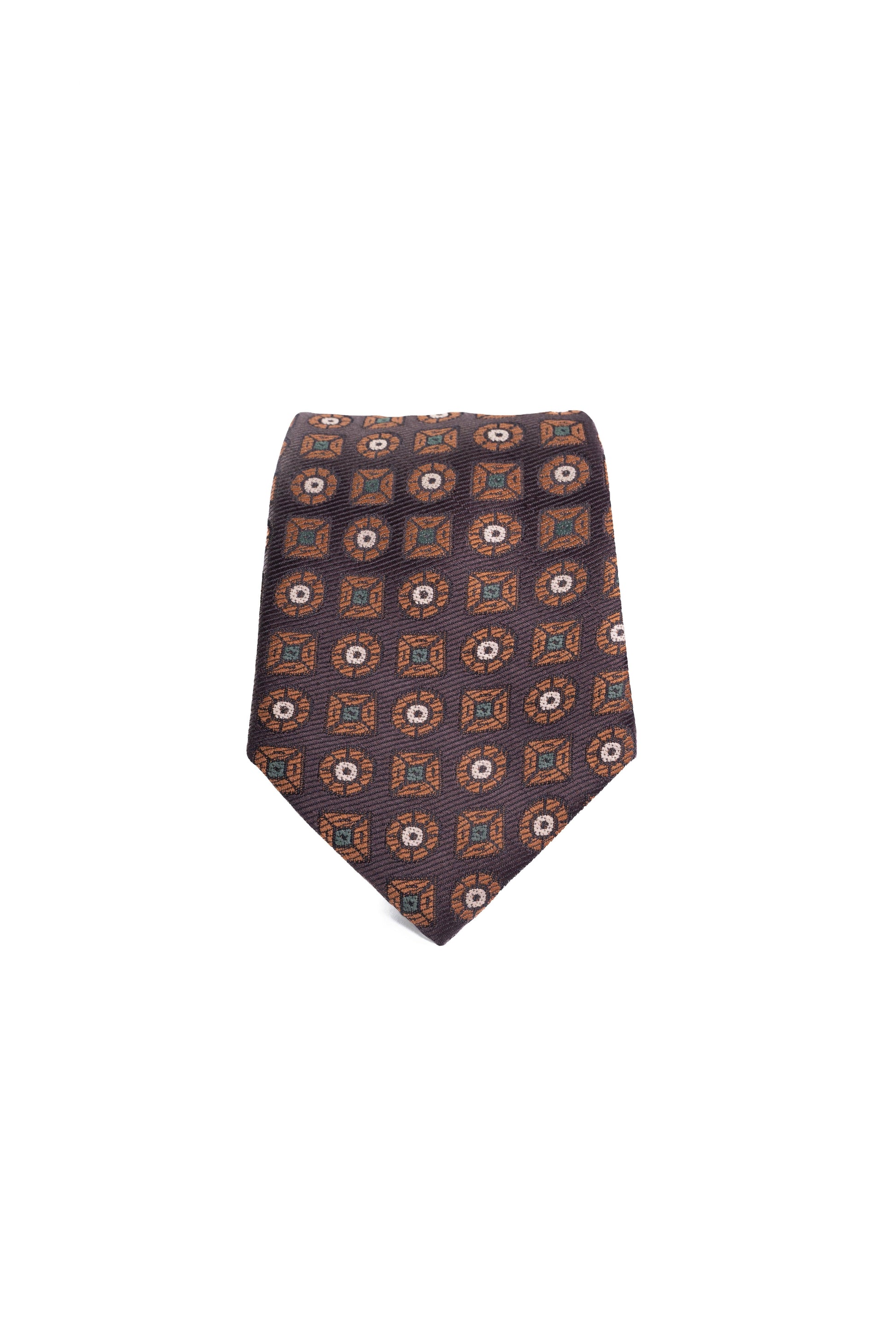 Emerald Brown Jacquard Tie