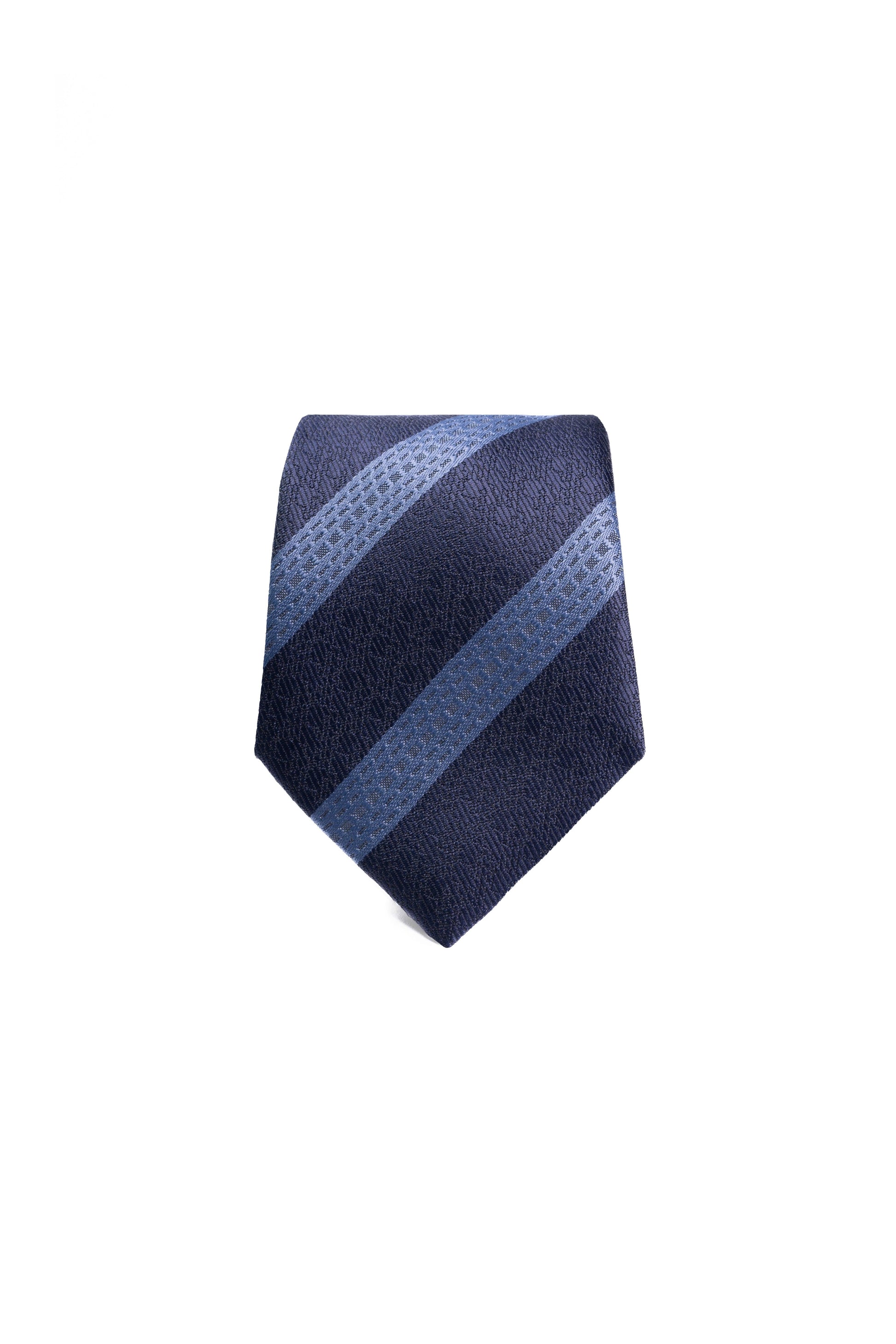 Midnight Striped Jacquard Tie