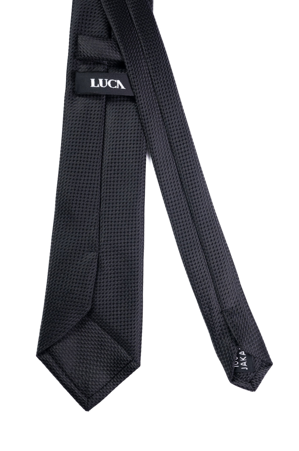 Pure Black Statement Jacquard Tie